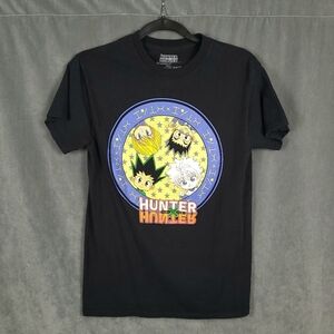 Men's Hunter x Hunter Chibi T-Shirt Size Small Black Short Sleeve Tagless Shirt
